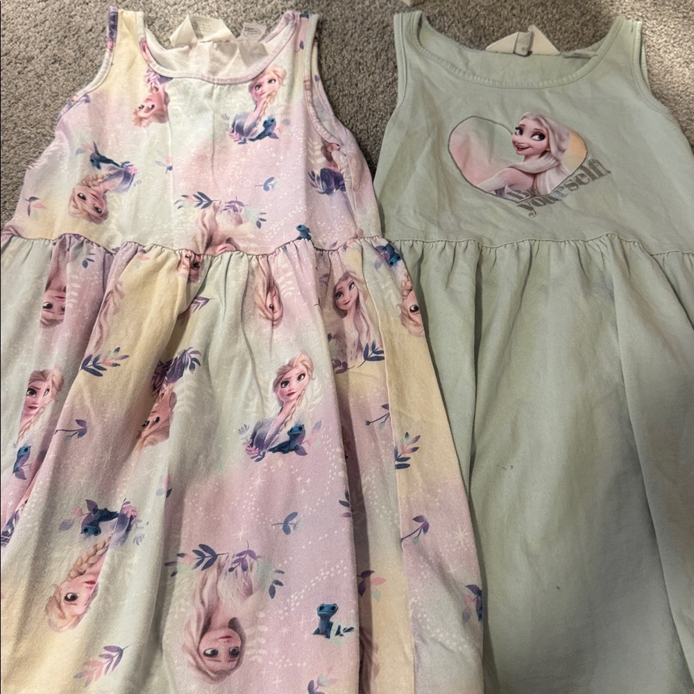 Two Frozen Themed Kids Dress - Size 6X/7 - Picture 2 of 12